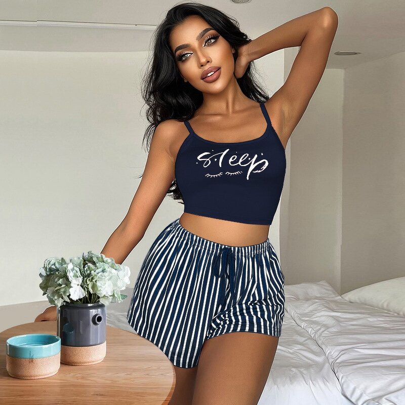 Women's Pajama Set Supplier - OEM 2Pcs Sexy Top Shorts Set