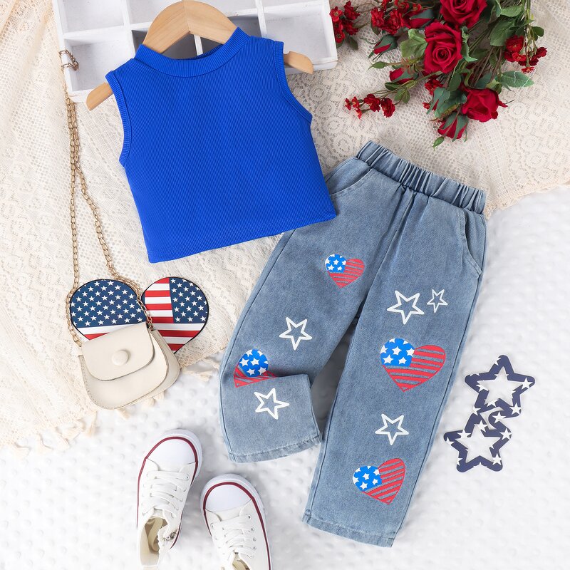 Girls Clothing Set Factory - OEM Pink 2pcs Summer Wear Set