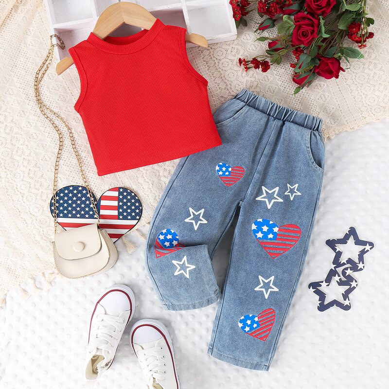 Girls Clothing Set Factory - OEM Pink 2pcs Summer Wear Set