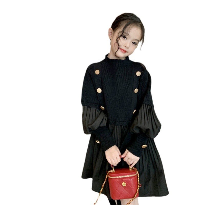 Girls Dress Supplier - OEM Autumn Knitted Pleated Skirt