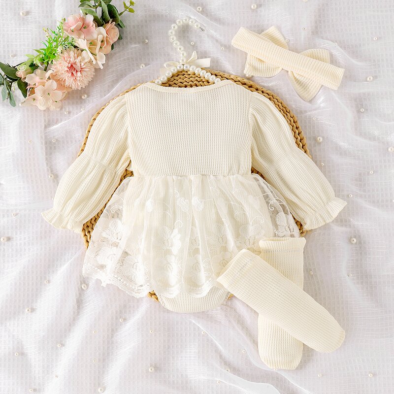 Baby Girl Dress Manufacturer - OEM Hare Mesh Long Sleeve Dress