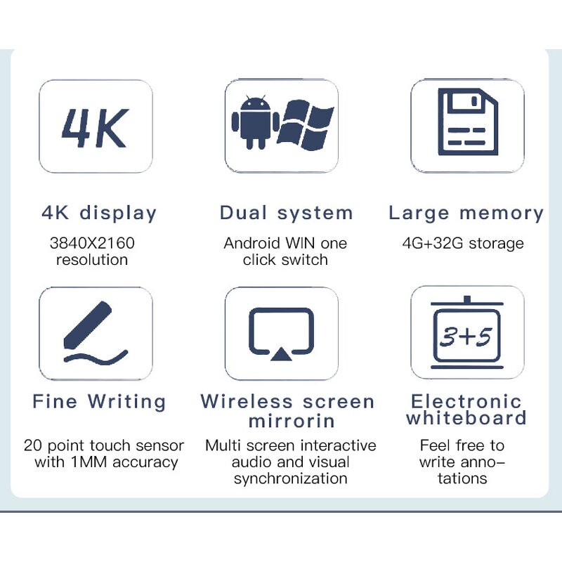 Interactive Whiteboard Factory - 75 Inch 4K Touch Screen