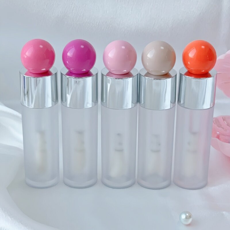 Lip Gloss Tube Factory - 6ml Frosted Cute Spherical with Brush