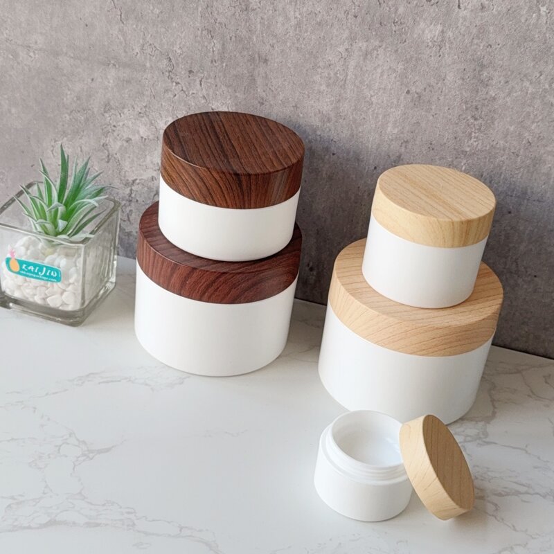 Cream Jar Factory - 10-200g Empty Jar with Wooden Cap