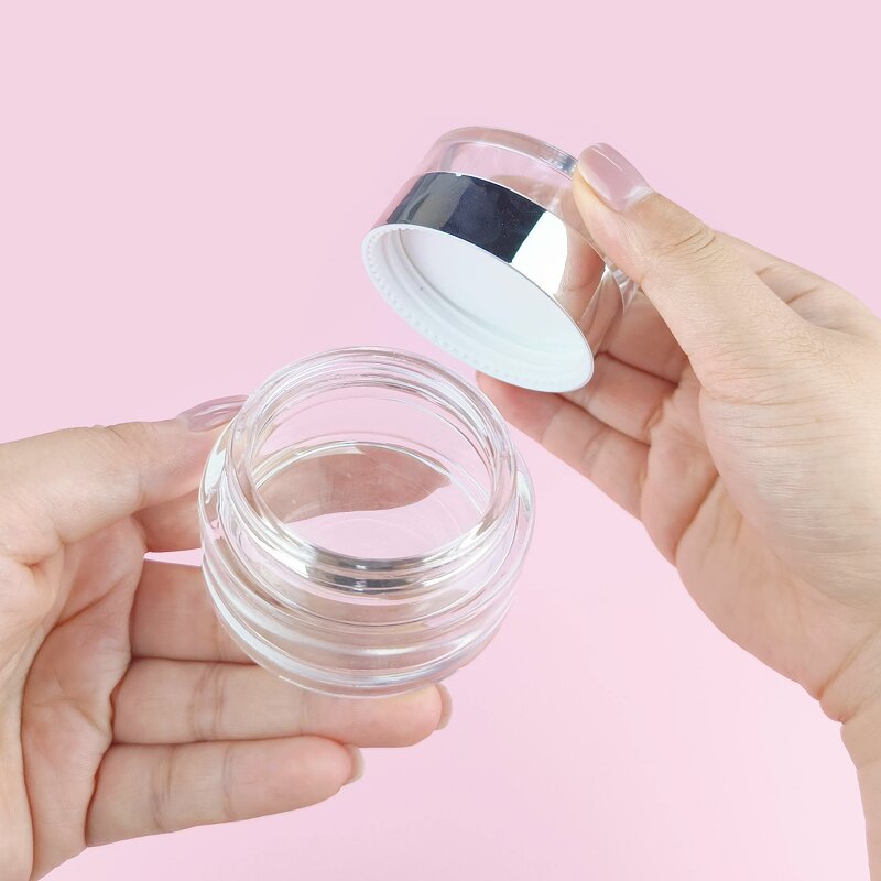 Cream Glass Bottle Factory - 1-3oz Round Matte Clear with Pump