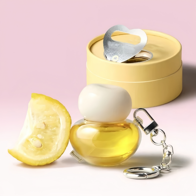 Hair Perfume Bottle Factory - 15ml Pink with Pump and Pendant