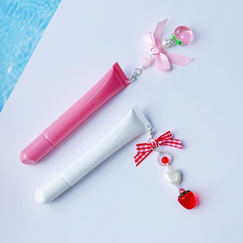Lip Gloss Squeeze Tube Factory - 10ml ABS Screw Cap with Pendant
