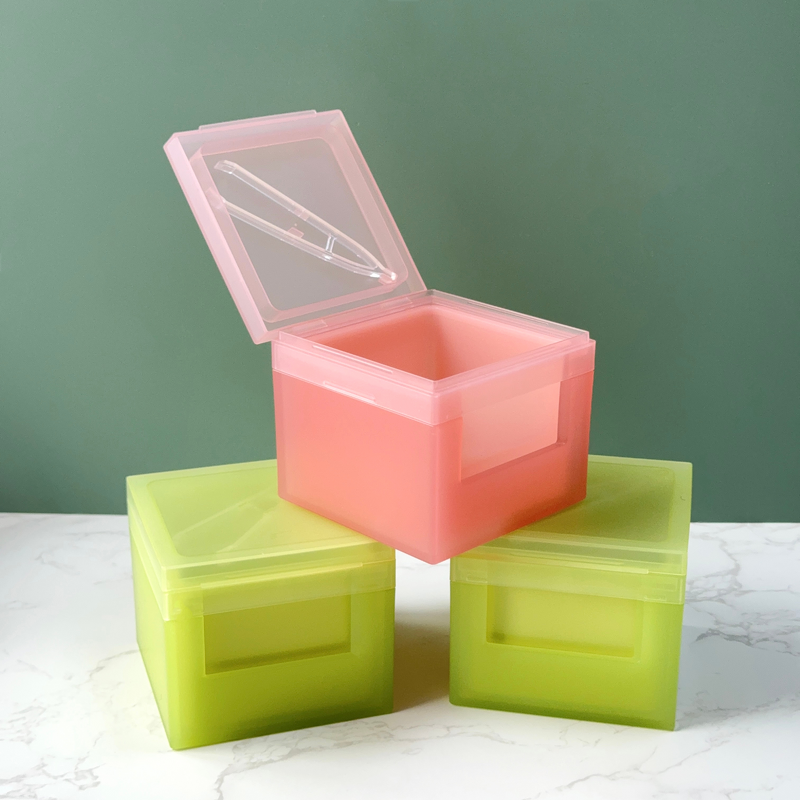Body Lotion Jar Factory - Candy Color Square PP with Tweezers