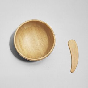Bamboo Face Cream Spatula Factory - Natural Mini Wooden Scoop
