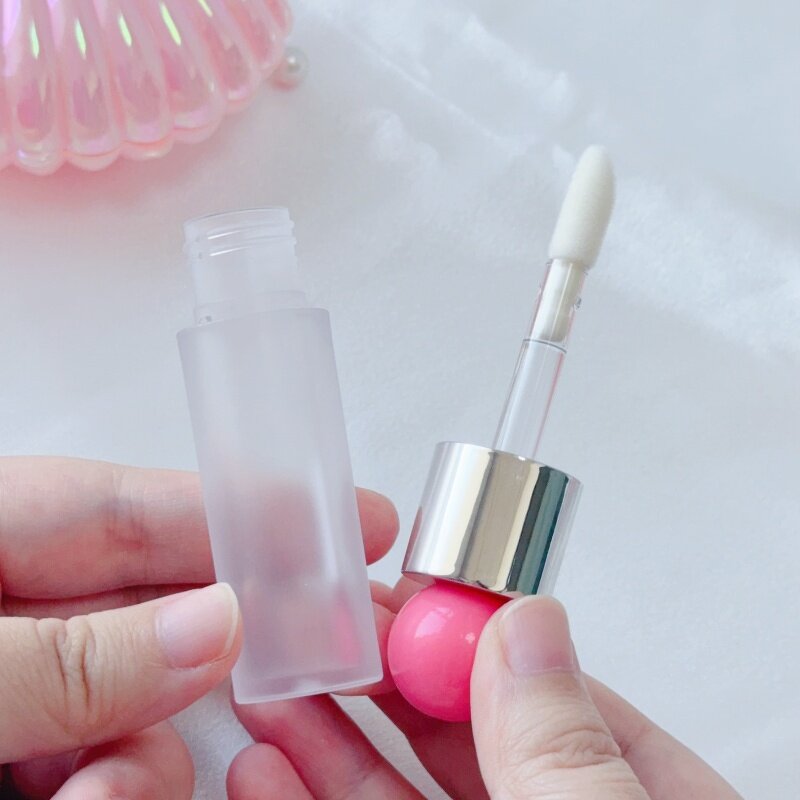 Lip Gloss Tube Factory - 6ml Frosted Cute Spherical with Brush