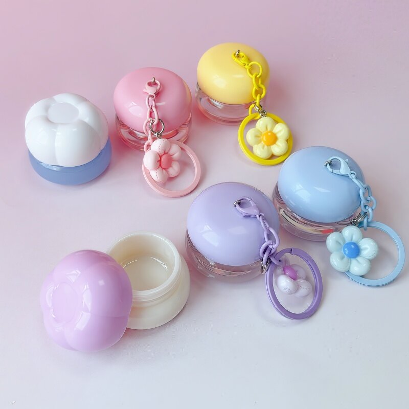 Cosmetic Jar Factory - 5g Pink Cute Lid Plastic with Keychain