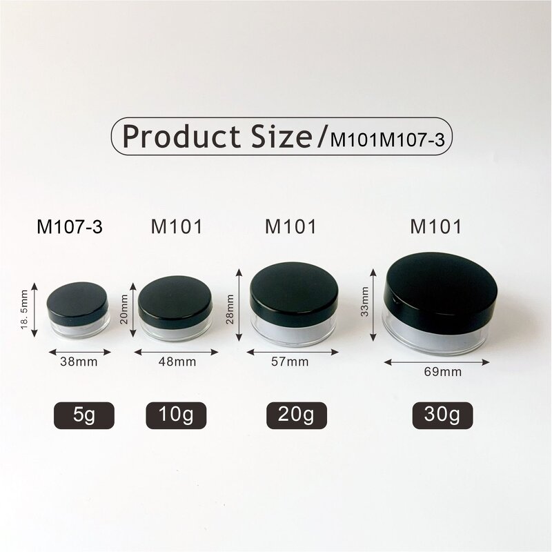Powder Box Factory - 5g White Rotating Loose Powder Stopper