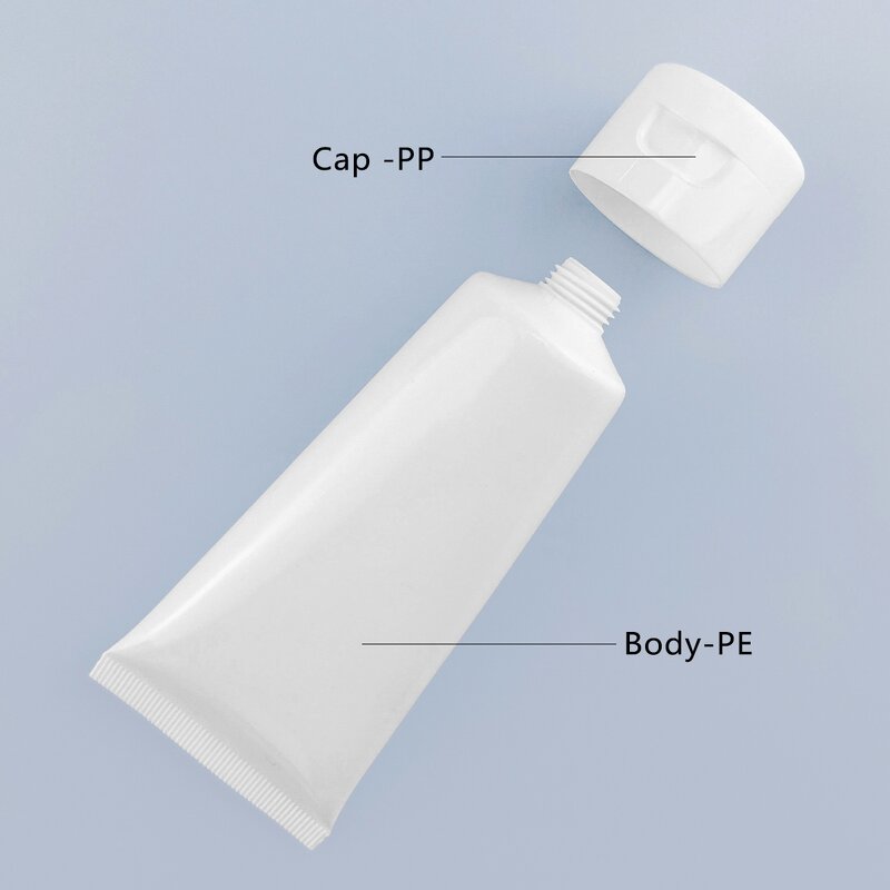 Cosmetic Tube Factory - White Empty Squeeze for Cleanser Cream