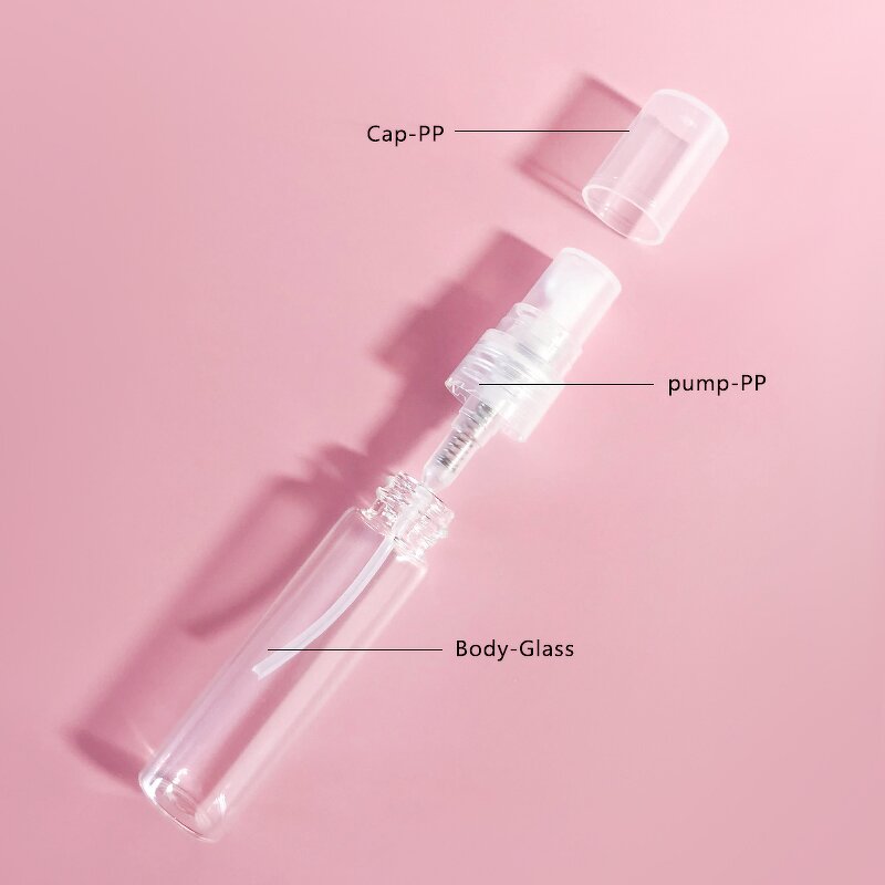 Perfume Spray Bottle Factory - 5-10ml Slender Clear Petals Print