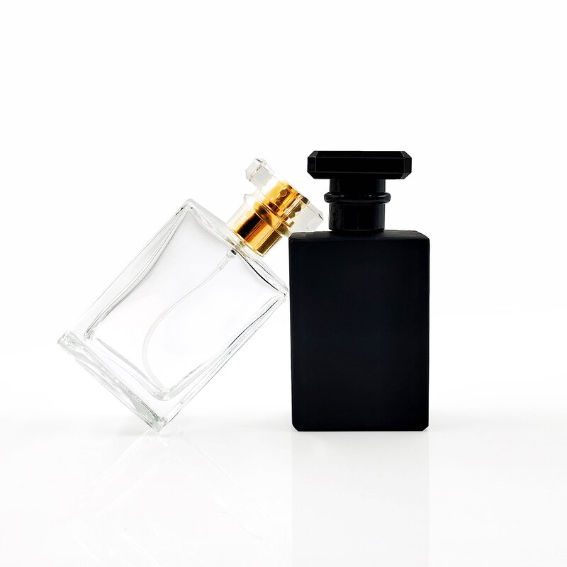 Perfume Spray Bottle Factory - 30-100ml Clear Vintage Square