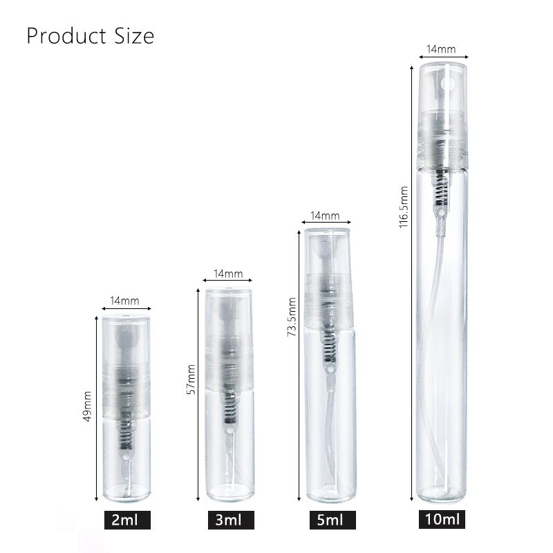 Perfume Spray Bottle Factory - 5-10ml Slender Clear Petals Print