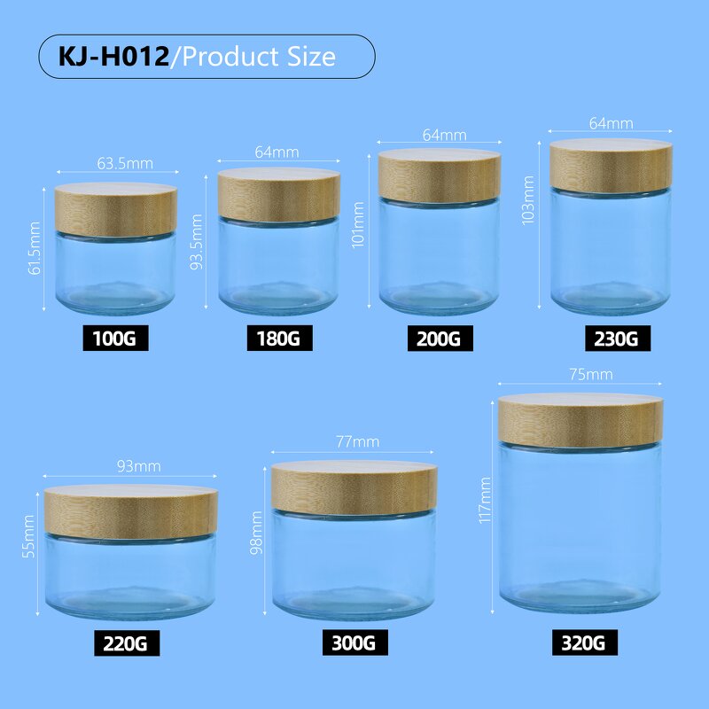Face Cream Jar Factory - 100-200g Clear Glass with Bamboo Lid