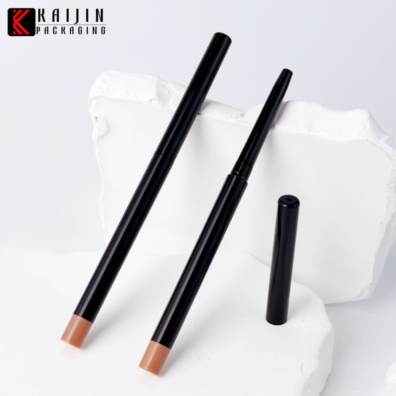 Cosmetic Pen Tube Factory - Black Slim Rotatable Sealed