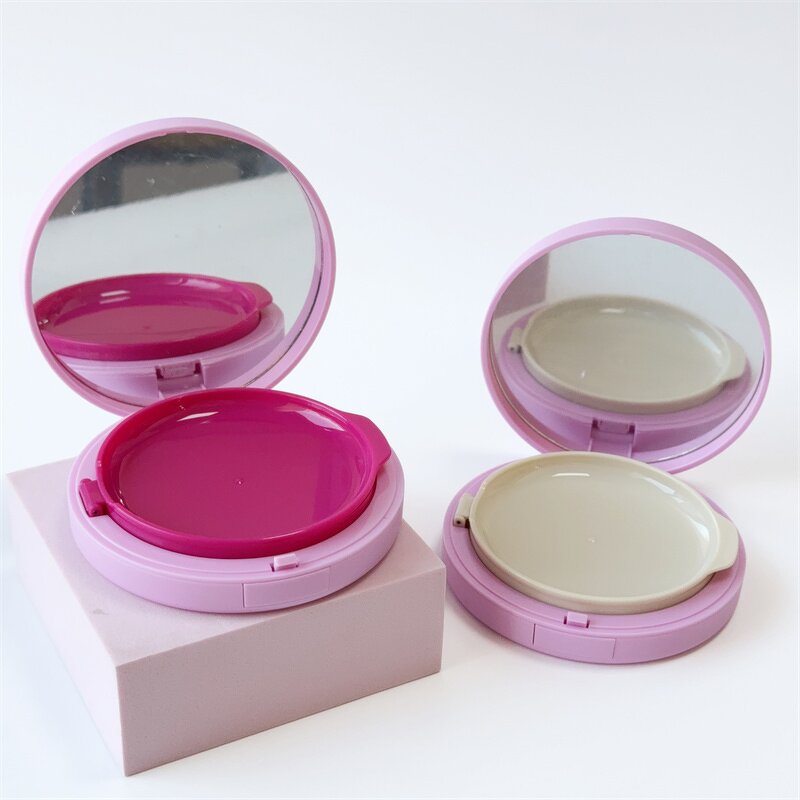 Air Cushion Box Factory - 25g Pink Round Empty with Mirror