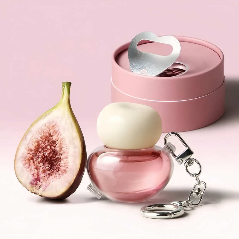 Hair Perfume Bottle Factory - 15ml Pink with Pump and Pendant