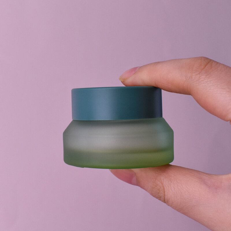 Glass Jar Factory - Olive Green 15g with Custom Lid