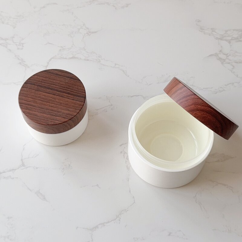 Cream Jar Factory - 10-200g Empty Jar with Wooden Cap