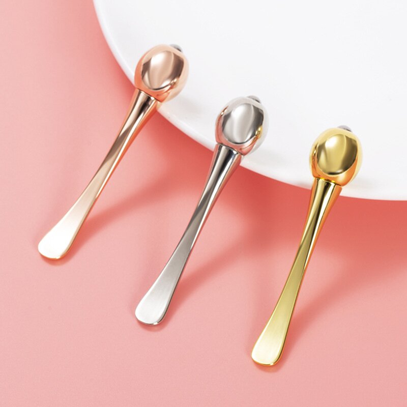 Makeup Spatula Factory - 8cm Zinc Alloy Rose Gold Mini Roller