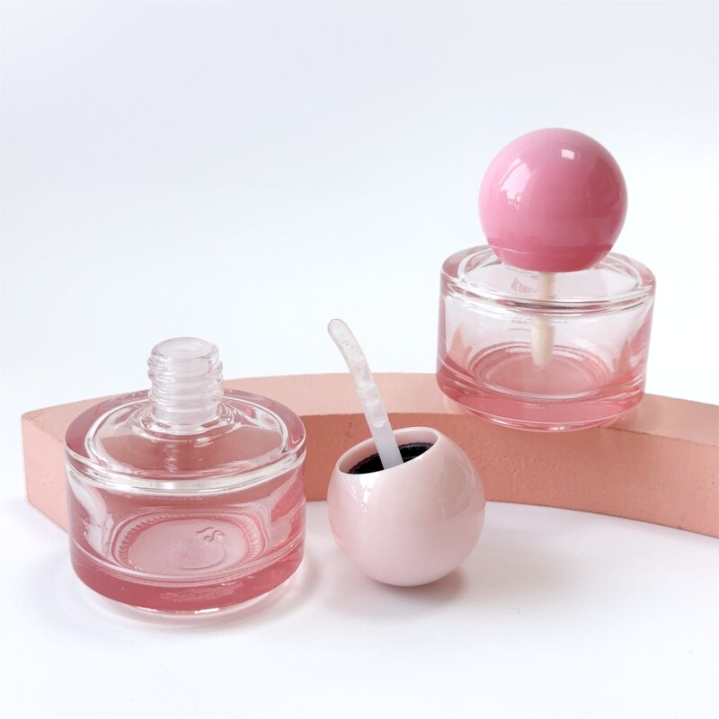 Lip Gloss Glass Bottle Factory - 8-15ml Pink Lovely Essential Oil
