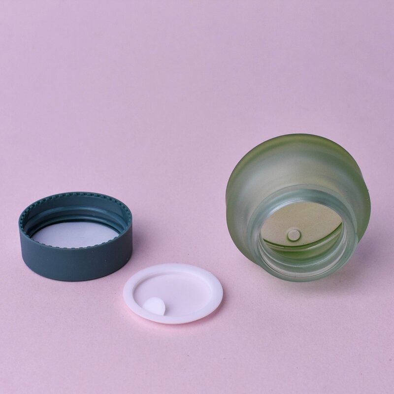 Glass Jar Factory - Olive Green 15g with Custom Lid