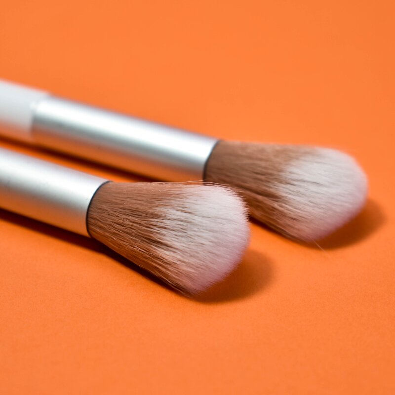Makeup Brush Factory - Silvery White Handle Customizable