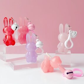 Lip Gloss Tube Factory - 5ml Cute Rabbit with Keychain Packaging