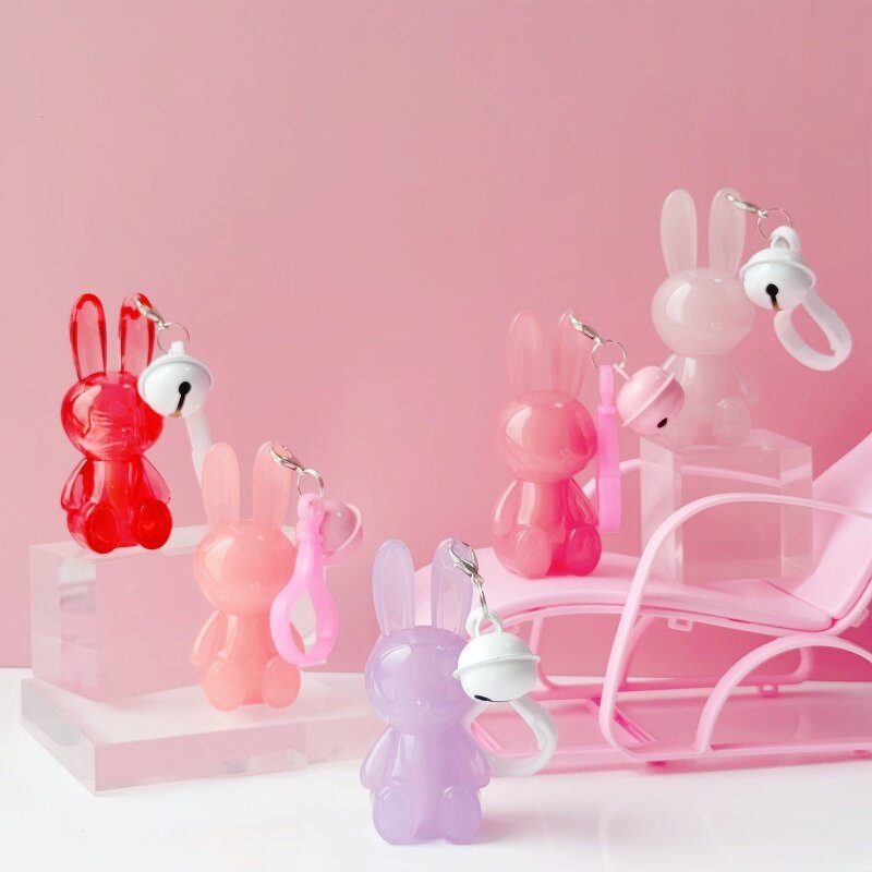 Lip Gloss Tube Factory - 5ml Cute Rabbit with Keychain Packaging