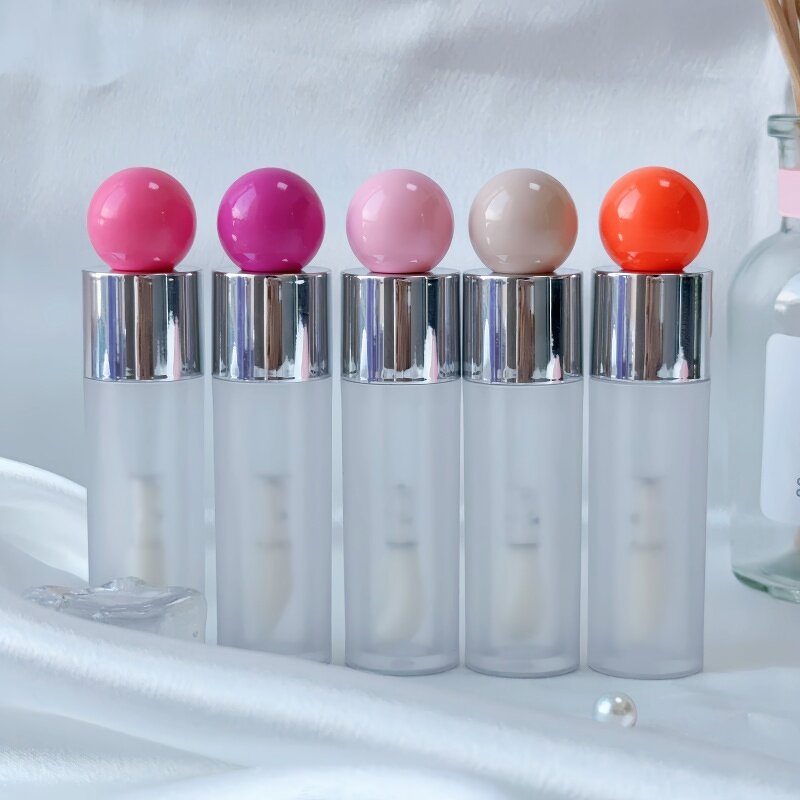 Lip Gloss Tube Factory - 6ml Frosted Cute Spherical with Brush