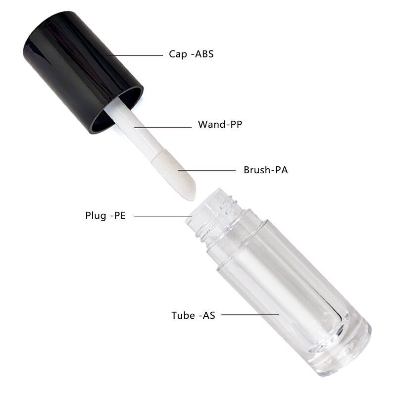 Lip Gloss Tube Manufacturer - 6ml Frosted DIY with Brush Head