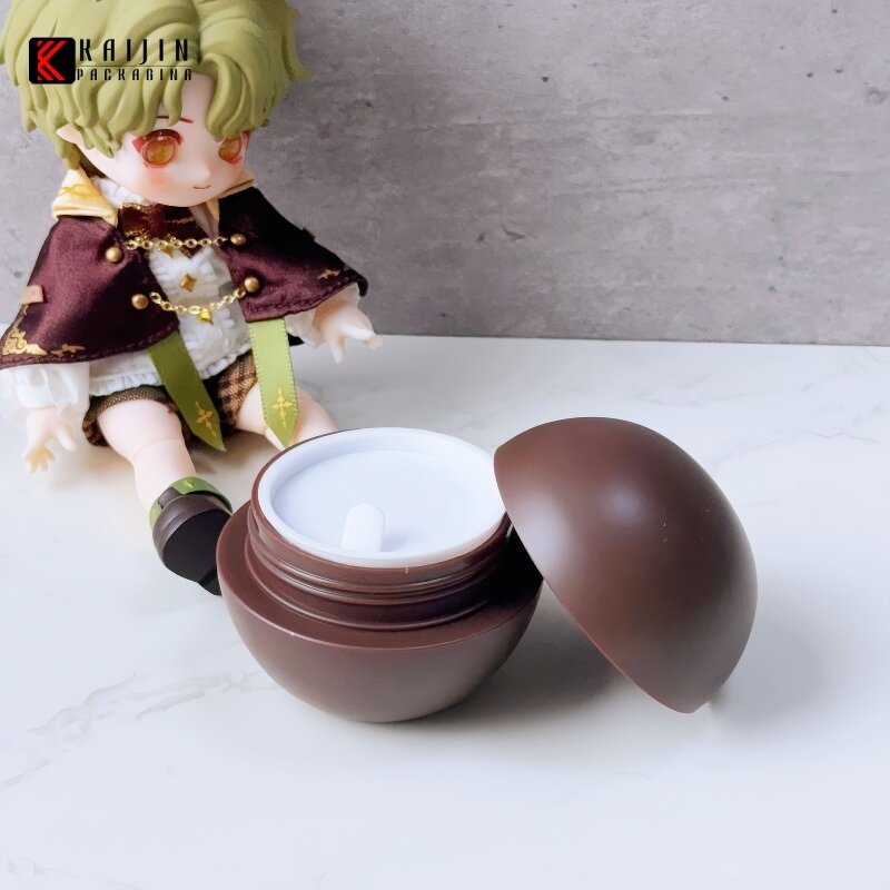 Plastic Packaging Jar Factory - 30g Matte Chocolate Color Spherical