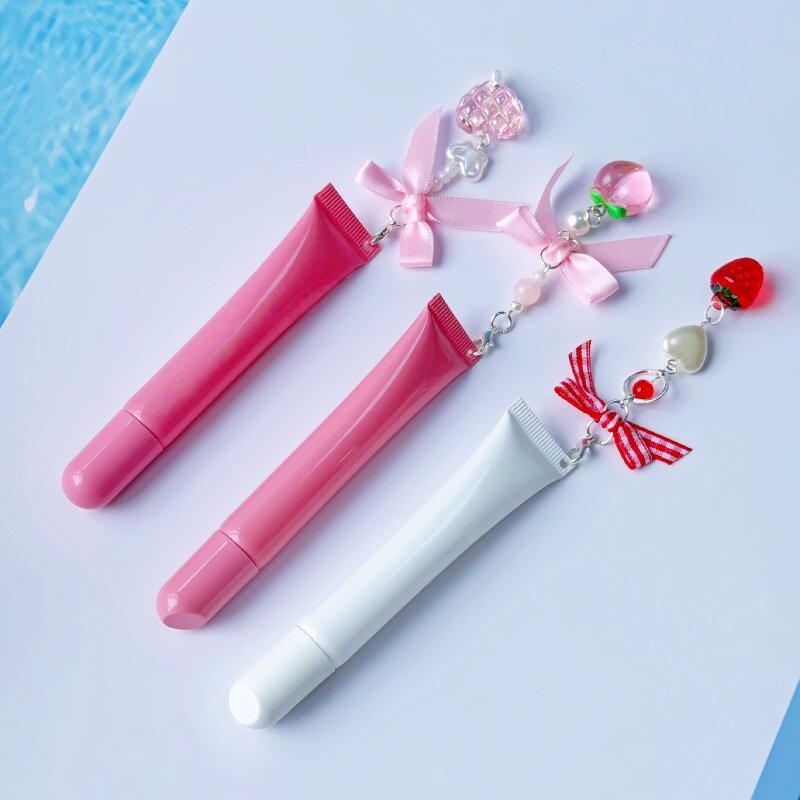 Lip Gloss Squeeze Tube Factory - 10ml ABS Screw Cap with Pendant