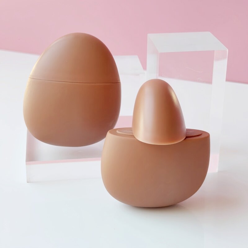Cosmetic Bottle Factory - 40ml Plastic Egg Shape Screw Cap
