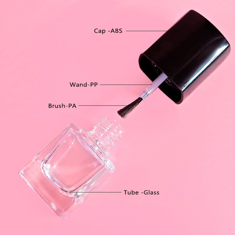 Nail Polish Bottle Factory - Custom Square Empty Bottle 15ml