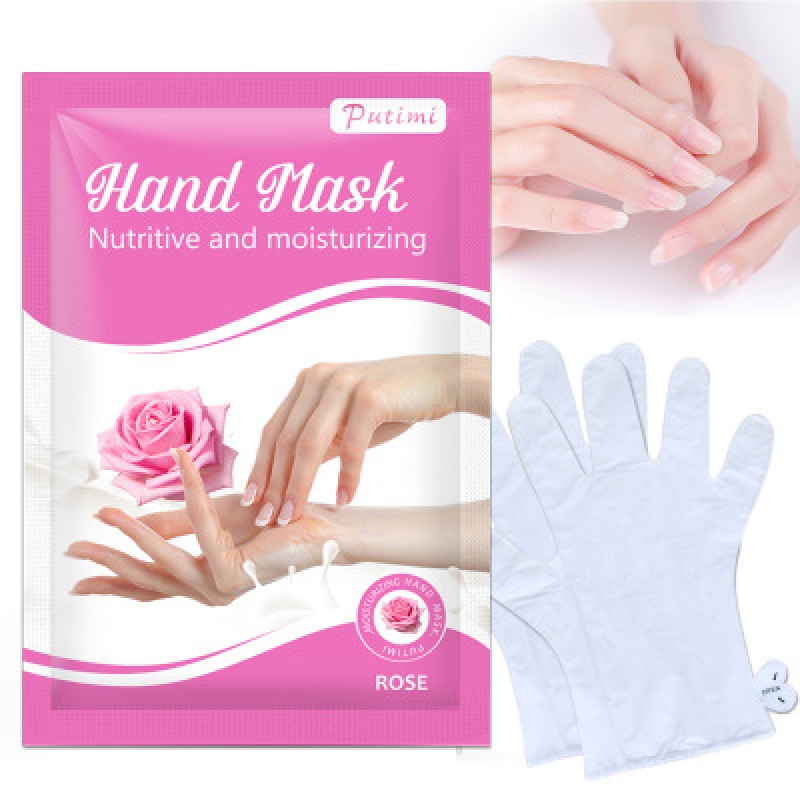 Rose Hand Mask Pack Moisturizing Fade Fine Lines Collagen Hand Mask Gloves
