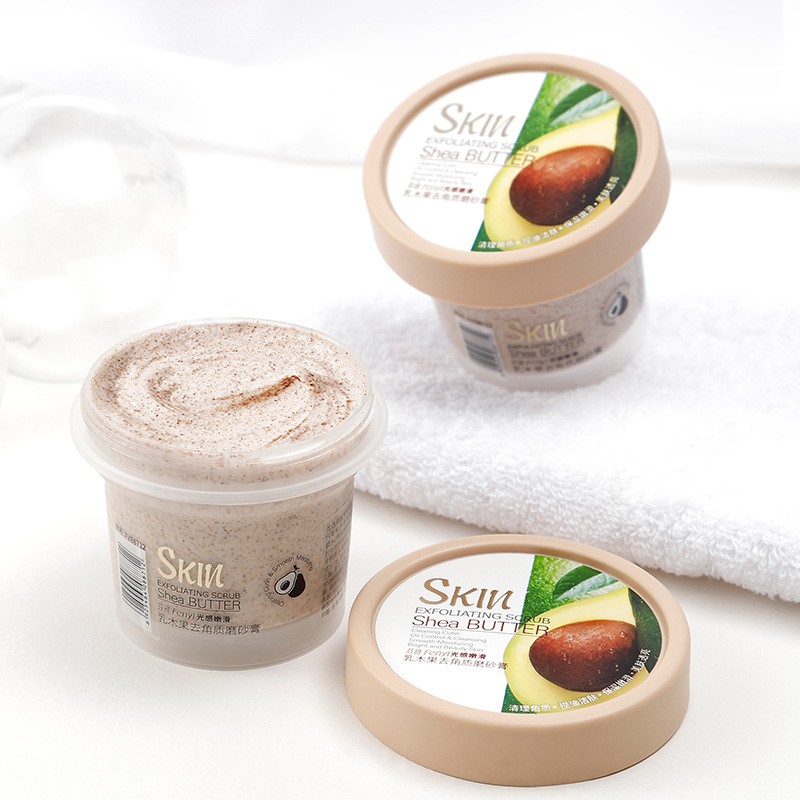 Natural Shea Butter Scrub Remove Cuticle Smooth Skin Scrub Clean Pores Body Scrub