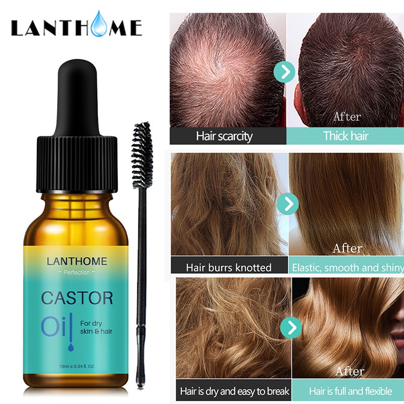 Private Label 100% Pure Natural Organic Cold Pressed Castor Oil for Hair Eyelash Eyebrow Growth