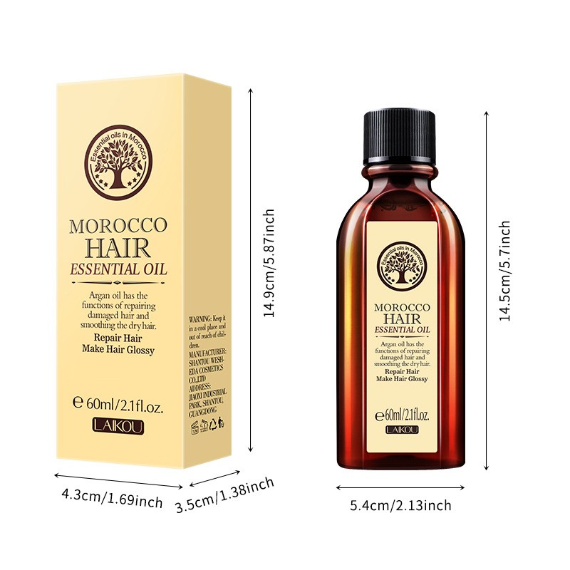 African Hair Care Products Scalp  Moisturizing Repair Oil for Hair Growth Morocco Argan Oil Coconut Oil 3 Years 2-IN-1