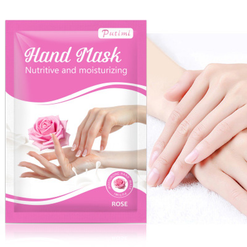 Rose Hand Mask Pack Moisturizing Fade Fine Lines Collagen Hand Mask Gloves