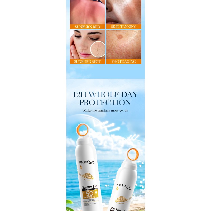 Natural Niacinamide Vitamin C Portable Hands Sunscreen Spray Summer Hydrating Moisturizer Whitening Vitamin E Liquid Protection