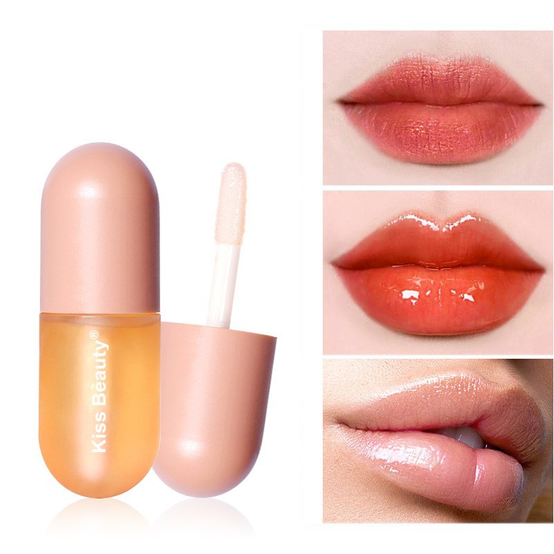 Private Label Herbal Lip Enhancer Clear Lip Plumper Gloss Moisturizing Lipgloss with Herbal Ingredients Liquid Form