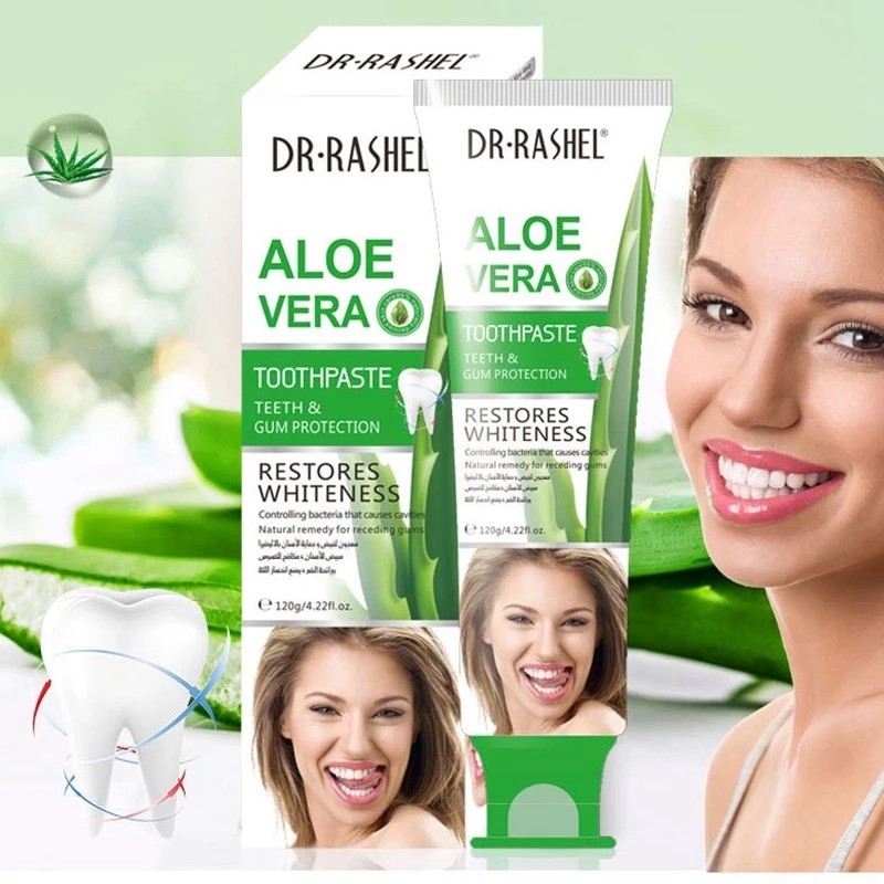 DR.RASHEL Herbal Toothpaste Whitening Remove Stains Aloe Toothpaste120g