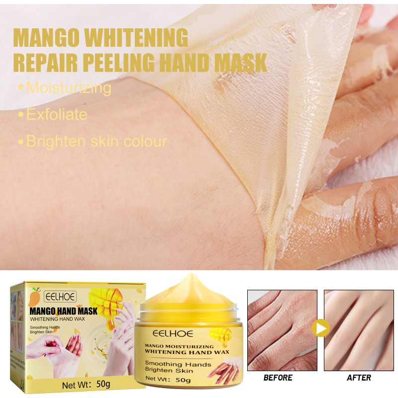 New Mango Moisturizing Anti Wrinkle Hand Cream Whitening Exfoliating Hand Mask Peeling Mask for Hand