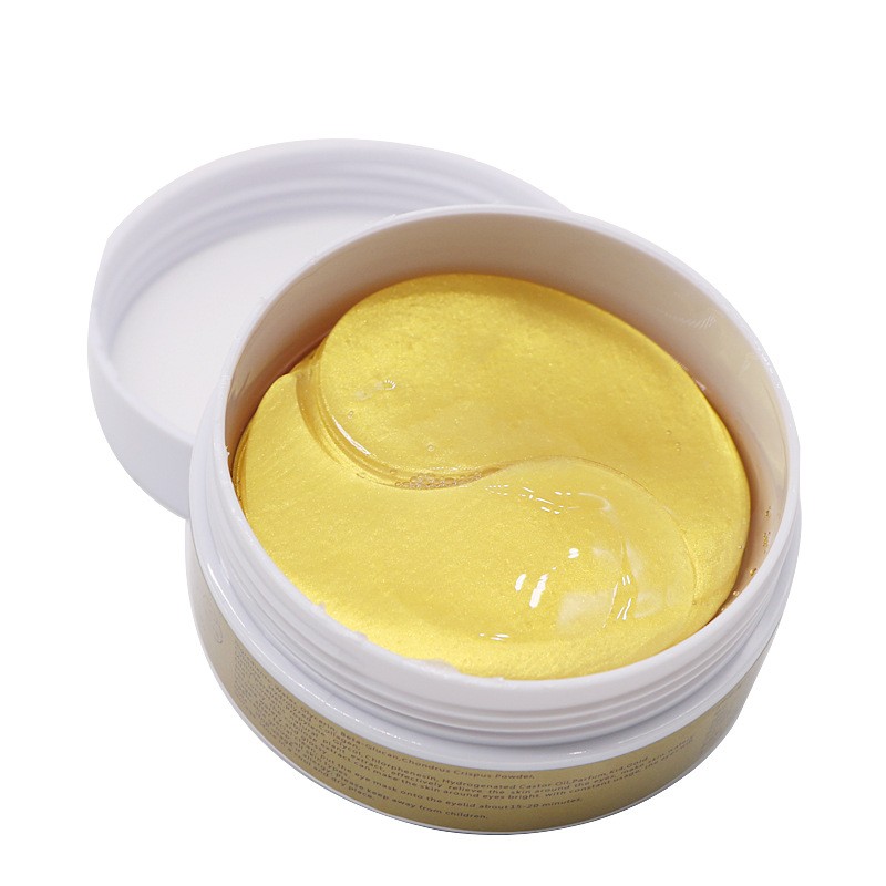 Private Label Eye Gel Pads Hydrogel Crystal 24K Gold Collagen Korean Eye Mask Under Eye Patch