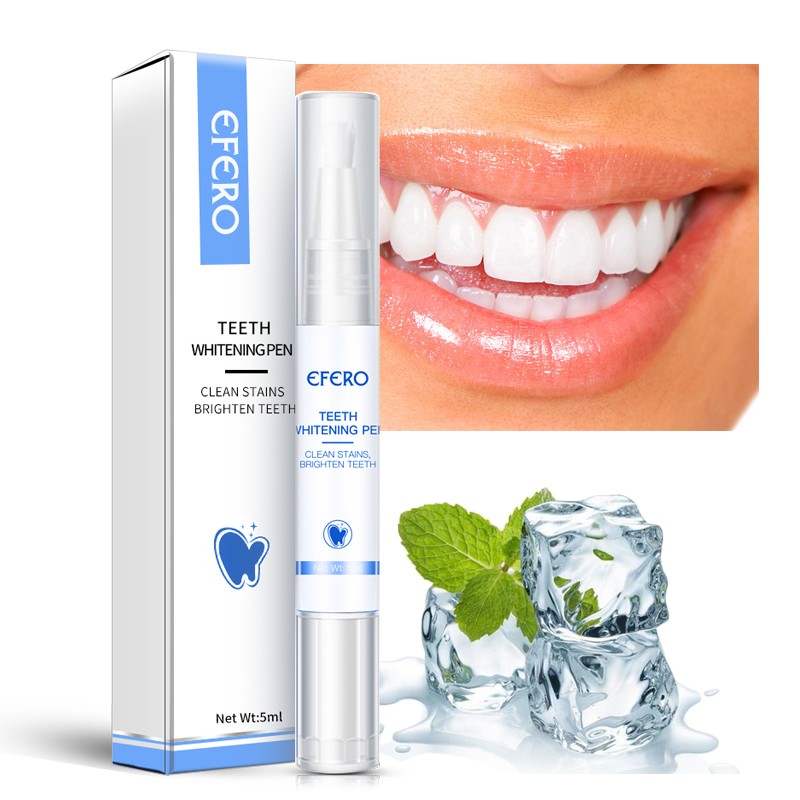 Efero Teeth Whitening Pen Oral Hygiene Care with Teeth Cleaning Serum Removes Plaque Stains for Brighter Smile