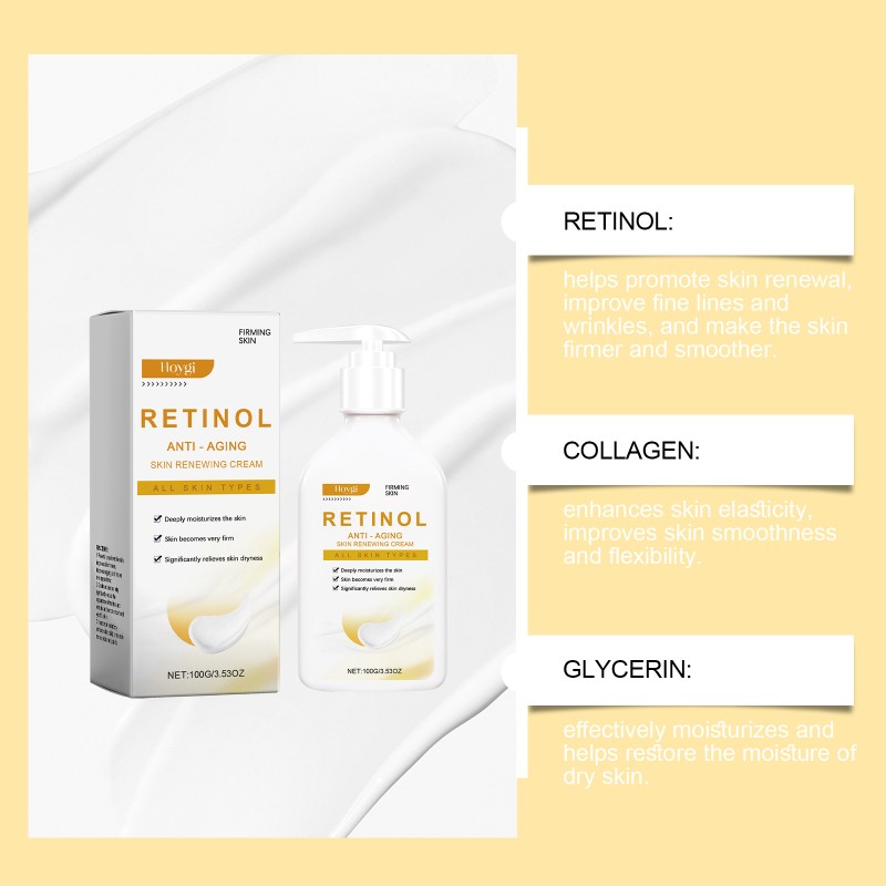 Wholesale HOYGI Skin Care Moisturizing Repairing  Firming  Smoothing Retinol Collagen Cream for Face and Body 100g